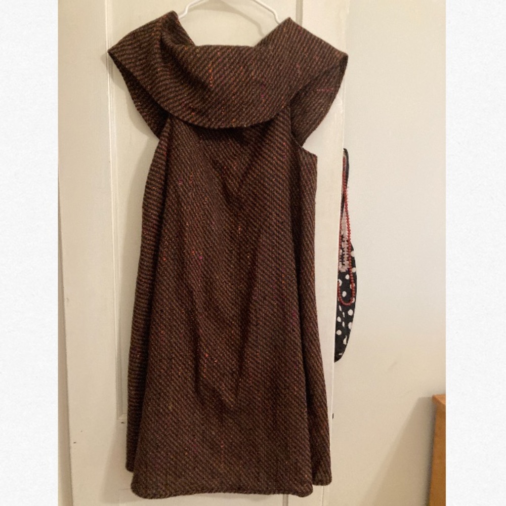 Brown and red maxi duster / long vest - Picture 5 of 5